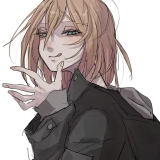 😋 anime, character, art, illustration, female telegram sticker