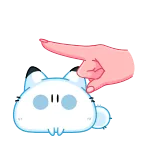 😠 猫, 手指, 戳, 可爱, 贴纸, 卡通 telegram sticker
