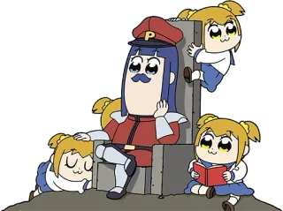 👸 Popuko Pop Team Epic Anime, Manga, Pop Team Epic, Popuko, Lustig, Comedy telegram sticker