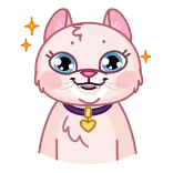 🔥 고양이, 분홍색, 귀여운, 동물, 애완 동물 telegram sticker
