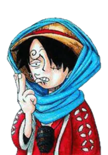 😗 Luffy One Piece アニメ, 漫画, ワンピース, ルフィ, 海賊, 麦わら帽子 telegram sticker