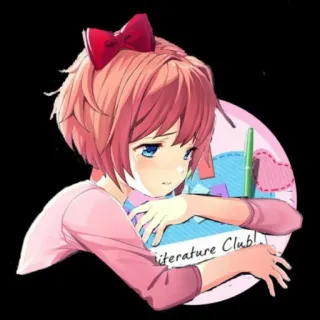 😔 Sayori Doki Doki Literature Club! Literature Club! Anime, Manga, Doki Doki Literature Club!, Sayori, carino, triste telegram sticker