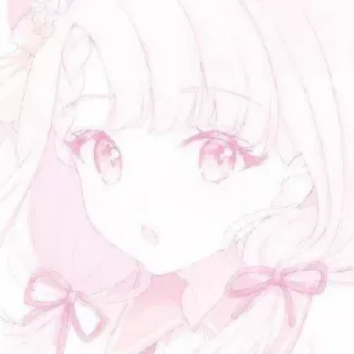 👾 Anime, Carino, Ragazza, Rosa, Kawaii whatsapp sticker