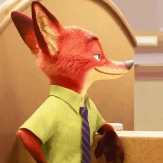 🦊 Nick Wilde Zootopia Nick Wilde, Zoomania, Fuchs, Cartoon, Charakter, Anthropomorph telegram sticker