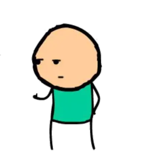 👍 Cyanide and Happiness, 卡通, 搞笑, 表情包, 角色, 秃头 whatsapp sticker