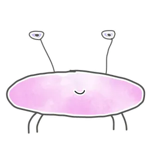 🦀 Alien, Rosa, Mono, Dibujos animados, Pegatina, Criatura, Caprichoso telegram sticker