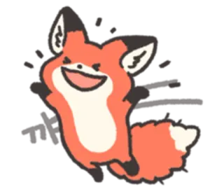 🙌 狐狸, 动物, 可爱, 卡通 telegram sticker