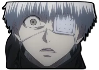 😧 Ken Kaneki Tokyo Ghoul Anime, Manga, Ken Kaneki, Tokyo Ghoul, Personaje, Pegatina telegram sticker