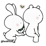 😁 @hardSticker coelho, urso, animal, fofo, amizade telegram sticker