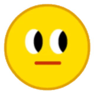 😐 emoji, visage, expression, regard telegram sticker