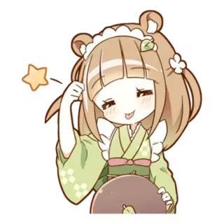 🌟 Anime, Kawaii, Maid, Süß, Mädchen, Cartoon telegram sticker