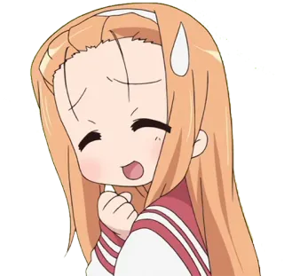 😅 anime, chica, linda, expresión, dibujos animados whatsapp sticker