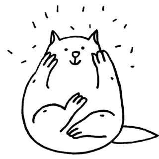 ☺️ 猫, 動物, ステッカー, 可愛い, 面白い, 漫画 telegram sticker