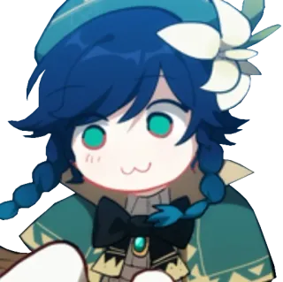 😳 Venti Genshin Impact Venti, Genshin Impact, anime, fofo, adesivo, personagem telegram sticker