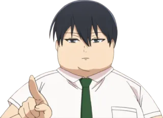 ☝️ Anime, Postać, Neutralny, Wyraz, Portret telegram sticker