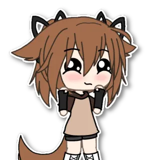 🥰 Аниме, Мультфильмы, Gacha Life, Кавай, Ушки, Милые telegram sticker