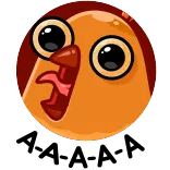 😨 Desenho animado, Pássaro, Engraçado, Bonito, Animal telegram sticker