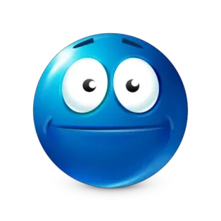 🤨 emoji, blue, face, smiley, expression, cartoon, meme telegram sticker