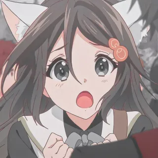 🌚 Anime, Katzenohren, Mädchen, Cartoon, Süß, Animation telegram sticker