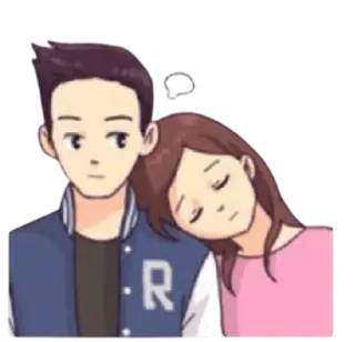 🤗 R couple, love, relationship, cartoon, romance telegram sticker