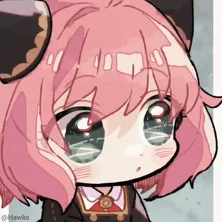 😳 Anya Forger Spy x Family @Hawks anime, spy x family, anya forger, süß, kawaii telegram sticker