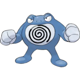 🔵 Poliwrath Pokemon pokemon, poliwrath, combat, eau, bleu, grenouille, spirale telegram sticker