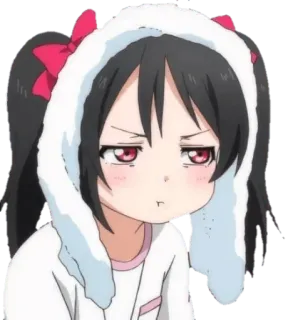 😒 Nico Yazawa Love Live! Anime, Mädchen, Cartoon, Niedlich, Wütend, Love Live telegram sticker