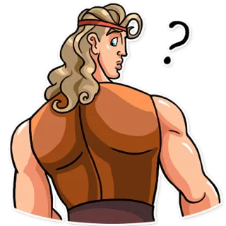 😳 cartoon, question, thinking, man, wondering, confused telegram sticker