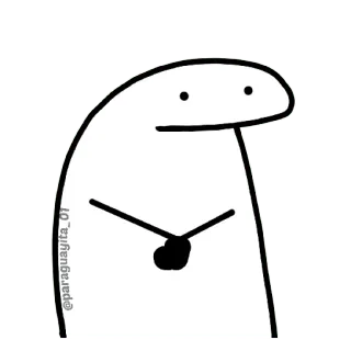 😀 @paraguayita_01 florkofcows, sticker, personaggio, meme, cartone animato, bianco, minimalista telegram sticker
