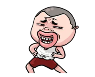 😬 Dibujos animados, Personaje, Divertido, Expresión, Cómic, Ilustración whatsapp sticker