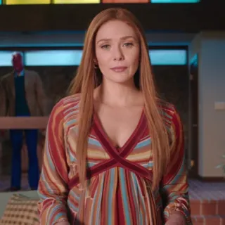 🙂 Wanda Maximoff WandaVision Ванда Максимофф, Алая Ведьма, ВандаВижн, Элизабет Олсен, Marvel, Супергерой whatsapp sticker