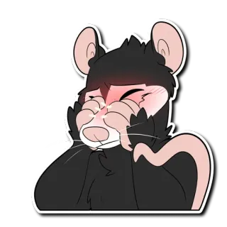 ☺️ tikus, hewan, kartun, lucu, mamalia, binatang pengerat whatsapp sticker