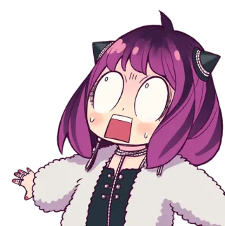 😳 Anya Forger Spy x Family Anime, Spy x Family, Anya Forger, Dibujos animados, Expresión, Impactado, Sorprendido telegram sticker