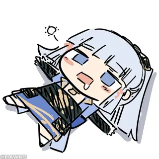 💠 Ayaka Genshin Impact anime, chibi, cute, kawaii, genshin impact, ayaka, video game telegram sticker