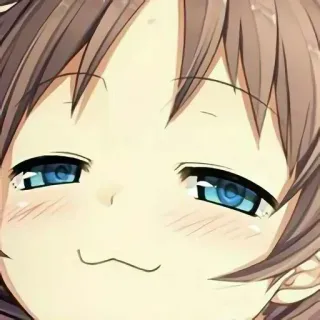 😏 anime, kartun, gadis, senyum sinis, wajah, imut telegram sticker