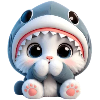Пушистые акулы 2 @Nyasticks whatsapp stickers