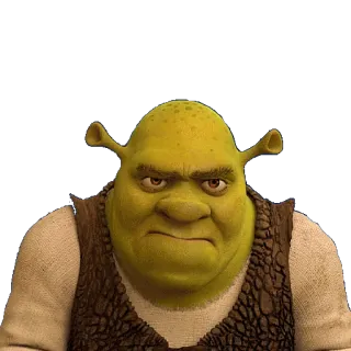 😐 Shrek Ogro, Verde, Animado, Filme, Dreamworks whatsapp sticker