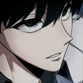 😒 anime, manga, character, portrait, black hair whatsapp sticker