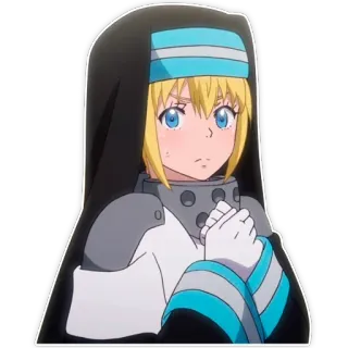 😨 Iris Fire Force anime, nun, cute, girl, fire force, iris telegram sticker