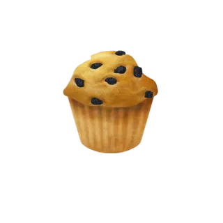🍪 マフィン, ブルーベリーマフィン, 焼き菓子, デザート, 食べ物 telegram sticker