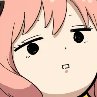 😕 Anya Forger Spy x Family anime, anya, spy x family, cartoon, cute, funny telegram sticker