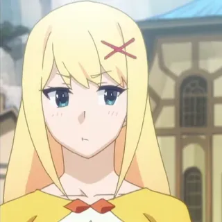 🛡 Darkness KonoSuba アニメ, 金髪, キャラクター, 可愛い telegram sticker