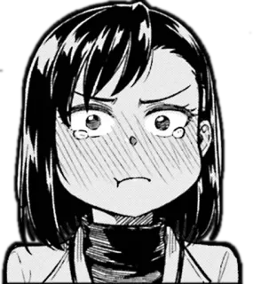 😟 anime, manga, character, illustration, artwork, drawing, expression, sad telegram sticker