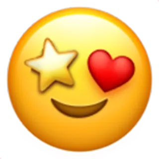 😍 emoji, heart, star, face, love, cute, happy whatsapp sticker