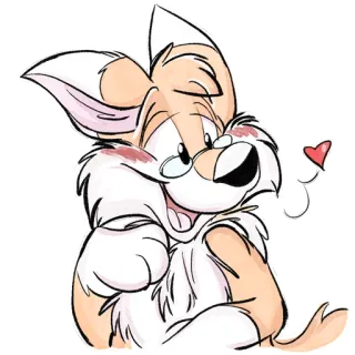 💓 Cartoon, Tier, Fuchs, Herz, Süß, Kawaii, Aufkleber telegram sticker