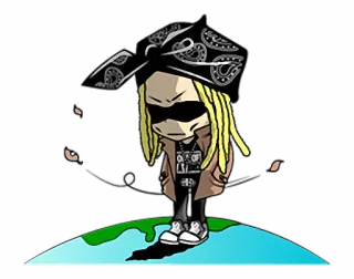 😰 Lil Wayne rapper, lil wayne, music, cartoon, artist telegram sticker