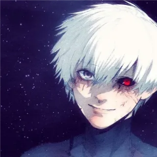 💨 Ken Kaneki Tokyo Ghoul 动漫, 漫画, 东京喰种, 金木研, 喰种, 血腥, 黑暗, 怪物 telegram sticker