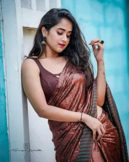 💖 indiaas, vrouw, sari, portret, traditioneel, mode telegram sticker