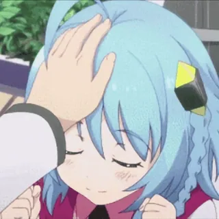 🤗 anime, head pat, cute, happy, affection telegram sticker