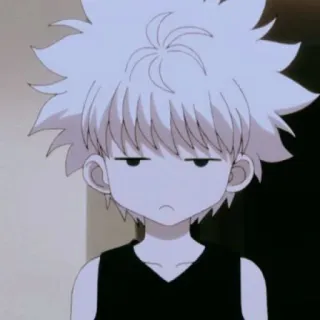 😑 Killua Zoldyck Hunter x Hunter Killua, Anime, Hunter x Hunter, Desenho animado, Animação, Personagem telegram sticker